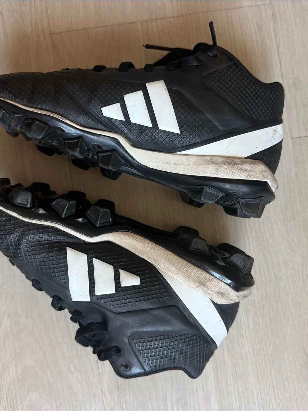 Boys adidas Black and White football cleats - Athletic Shoes